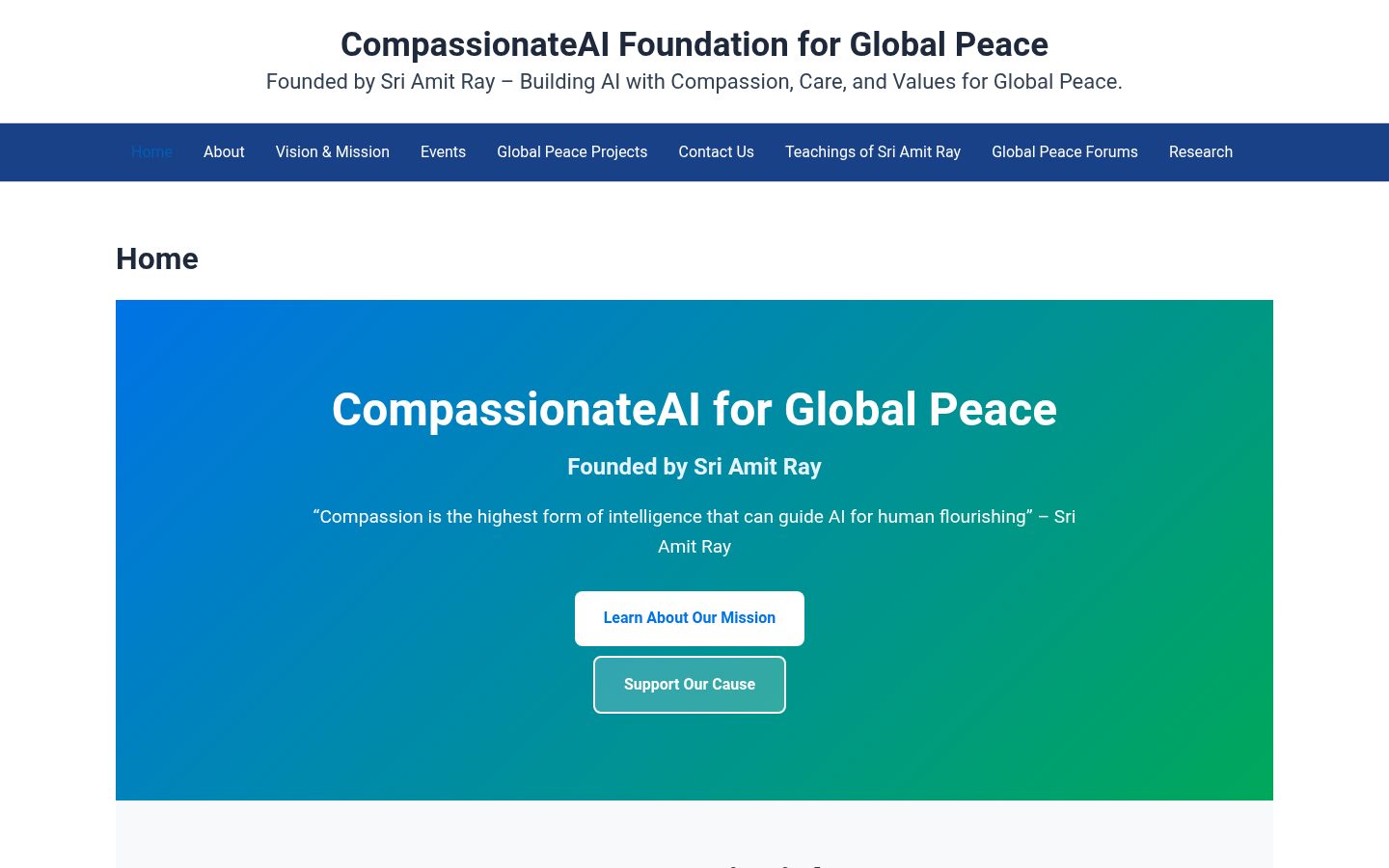 Compassionate AI Homepage