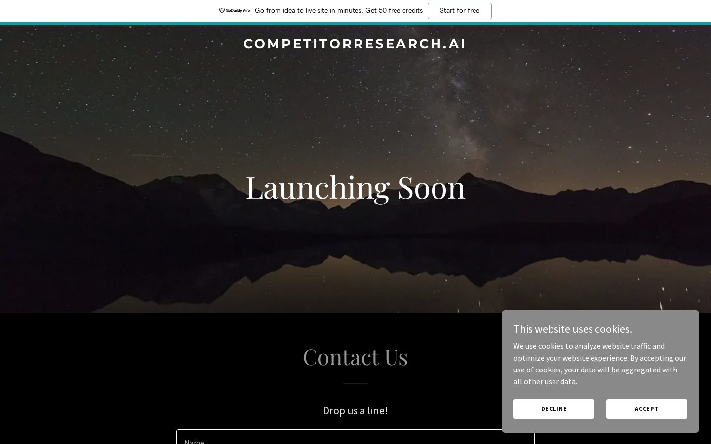 Competitor Research Homepage