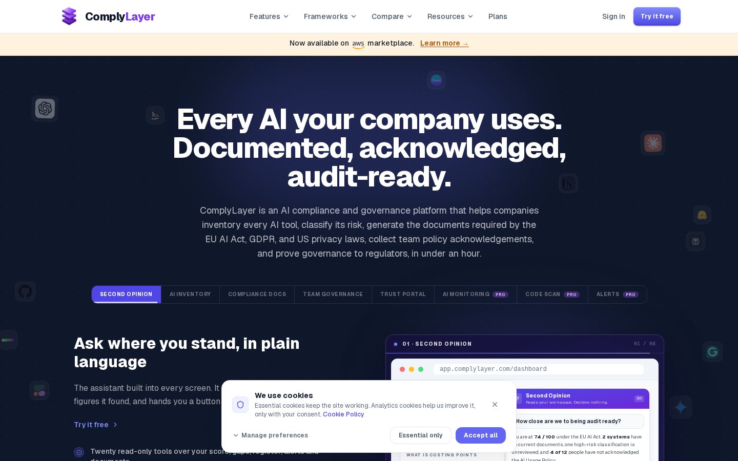 ComplyLayer Homepage
