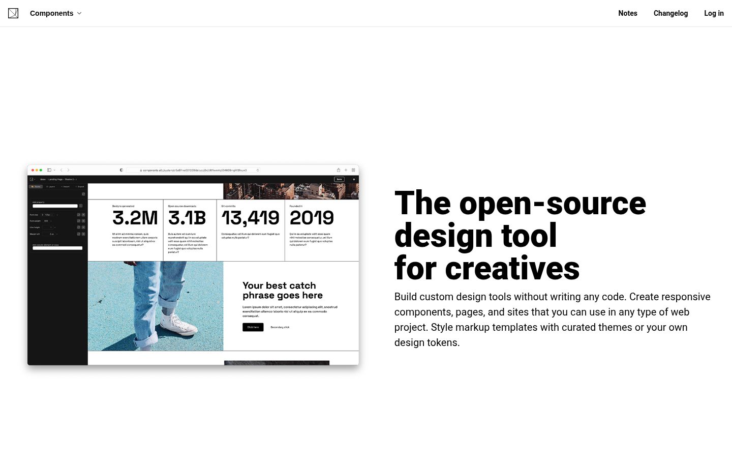 Components AI Homepage