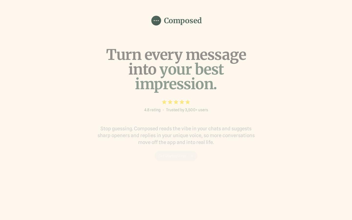 Composed Homepage