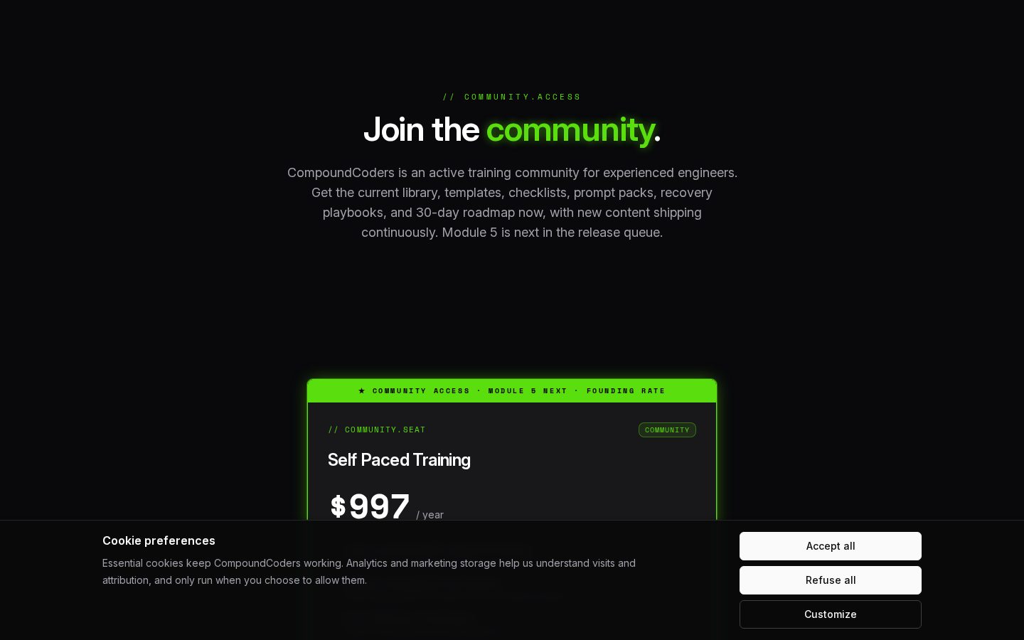 CompoundCoders Pricing