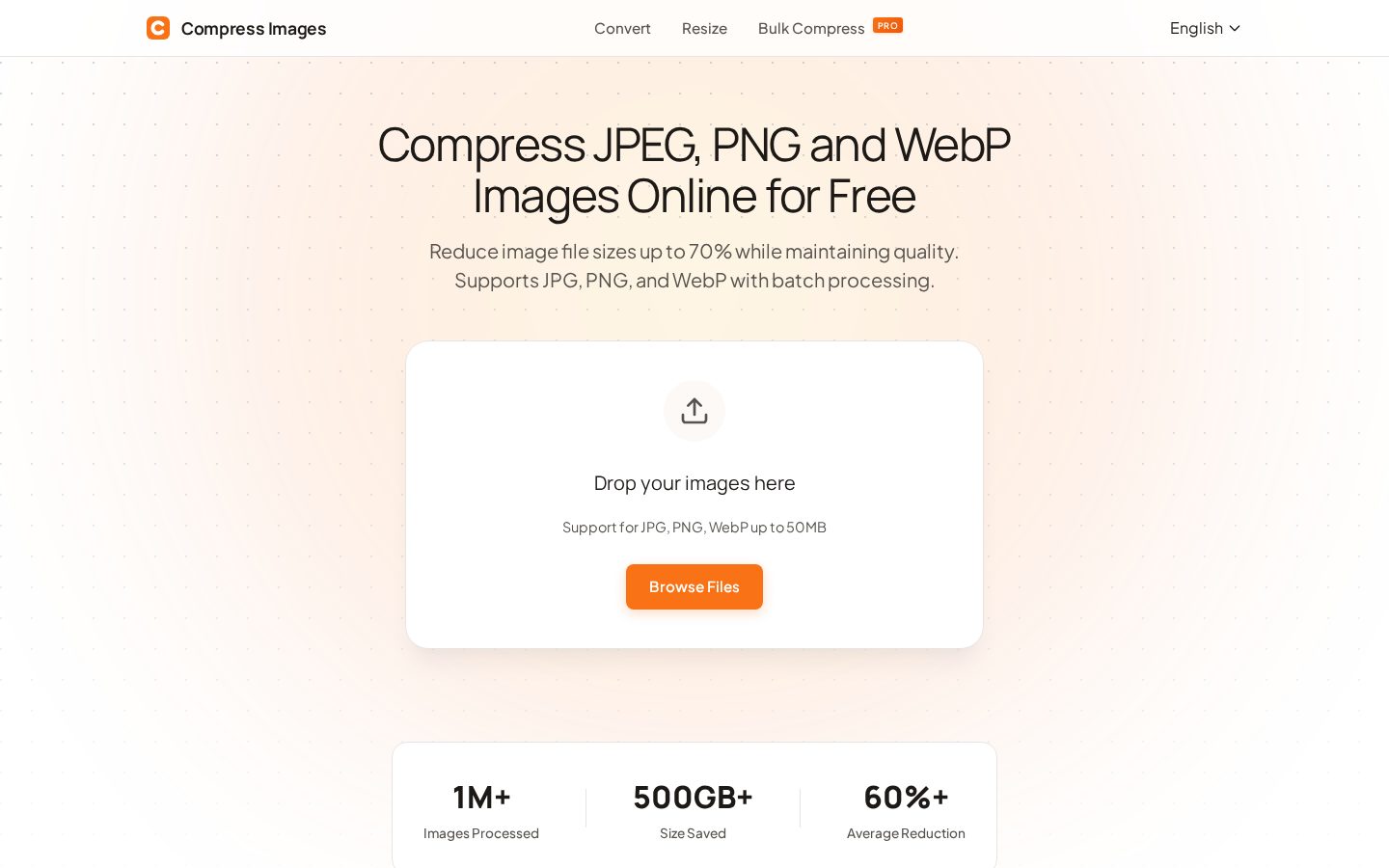 Compress-Images.com Homepage