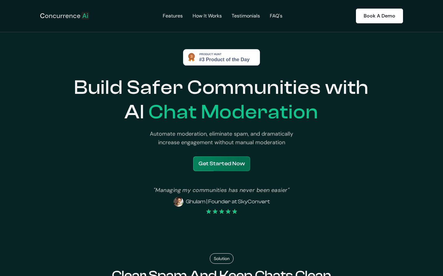 Concurrence AI Homepage