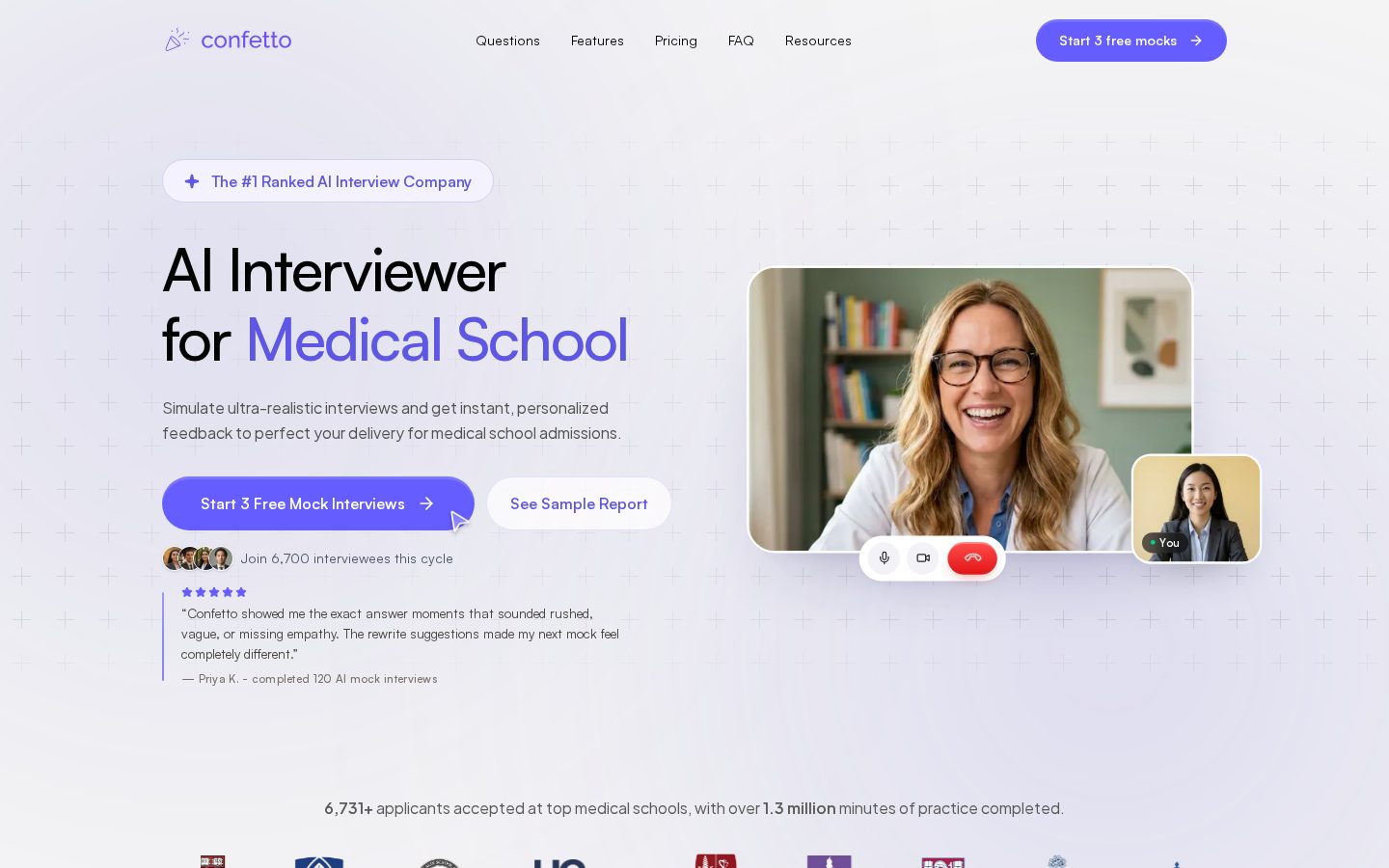 Confetto AI Homepage