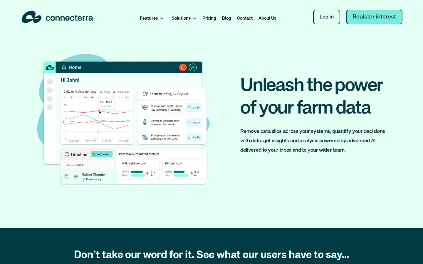 Connecterra Homepage
