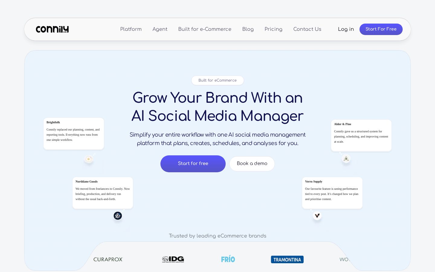 Connily Homepage