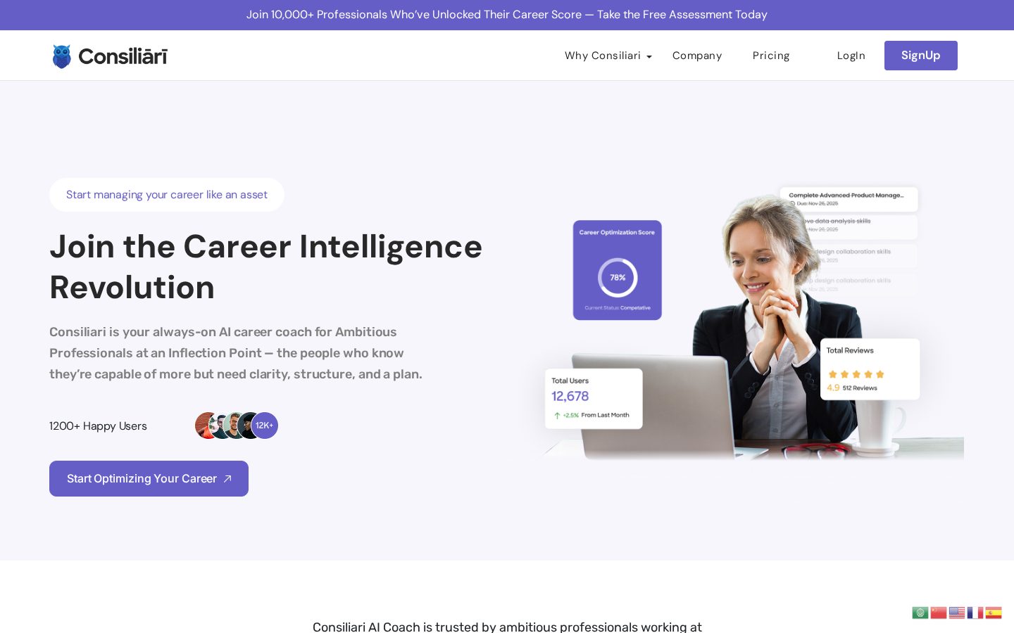 Consiliari AI Homepage