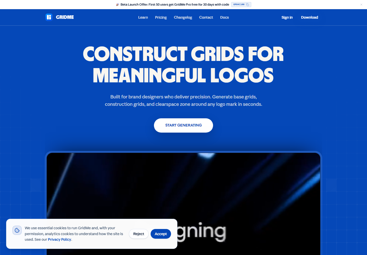 Construct Grids for Meaningful Logos homepage