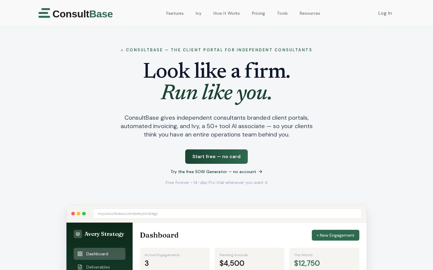 ConsultBase Homepage