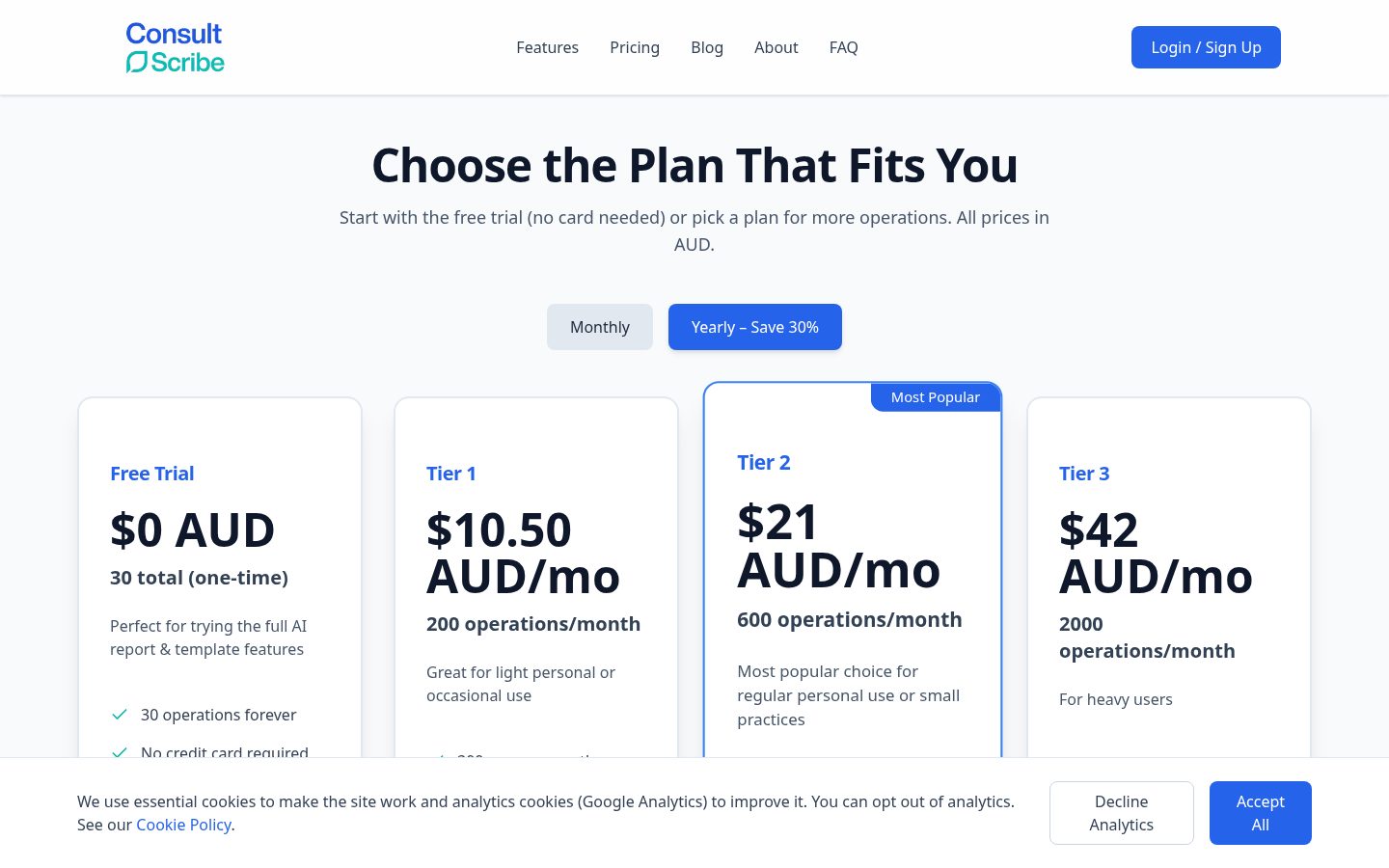 ConsultScribe Pricing