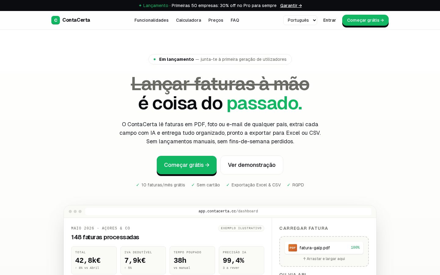 ContaCerta Homepage