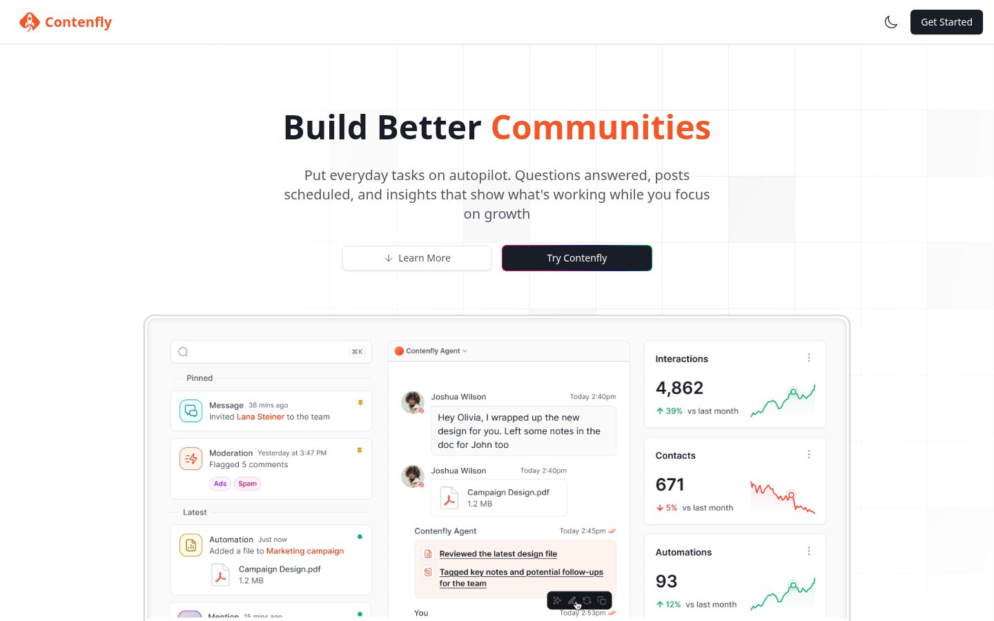 Contenfly Homepage