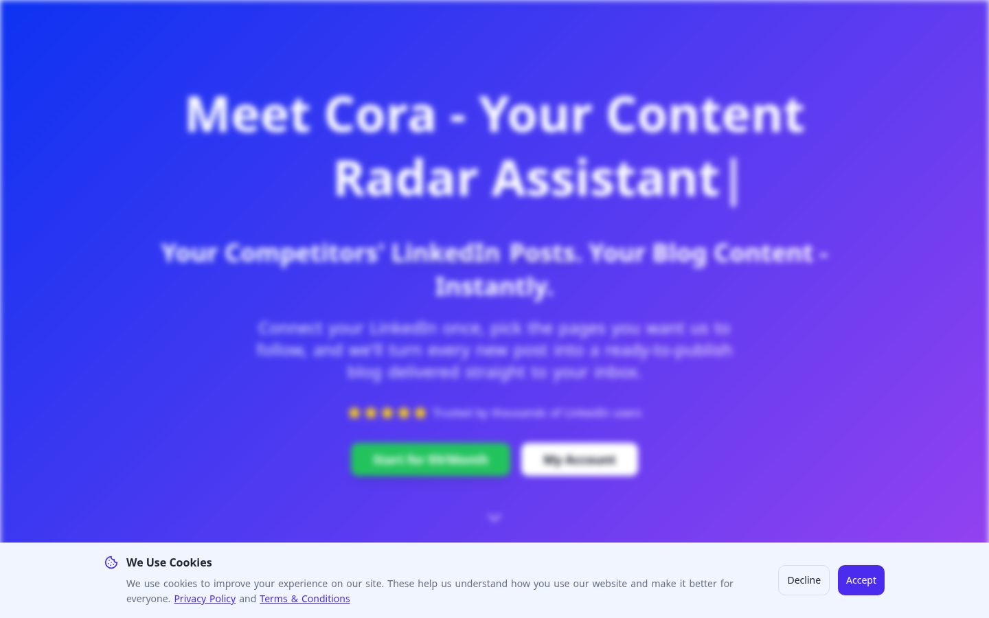 Content Assistant Homepage
