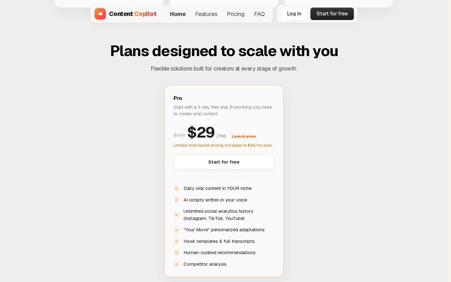 Content Copilot Pricing