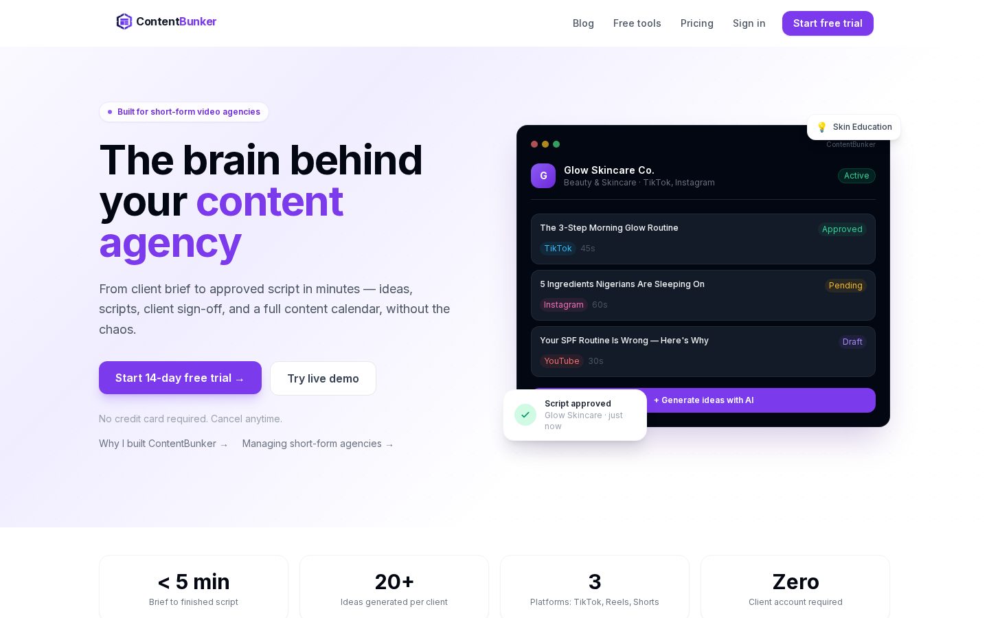 ContentBunker Homepage