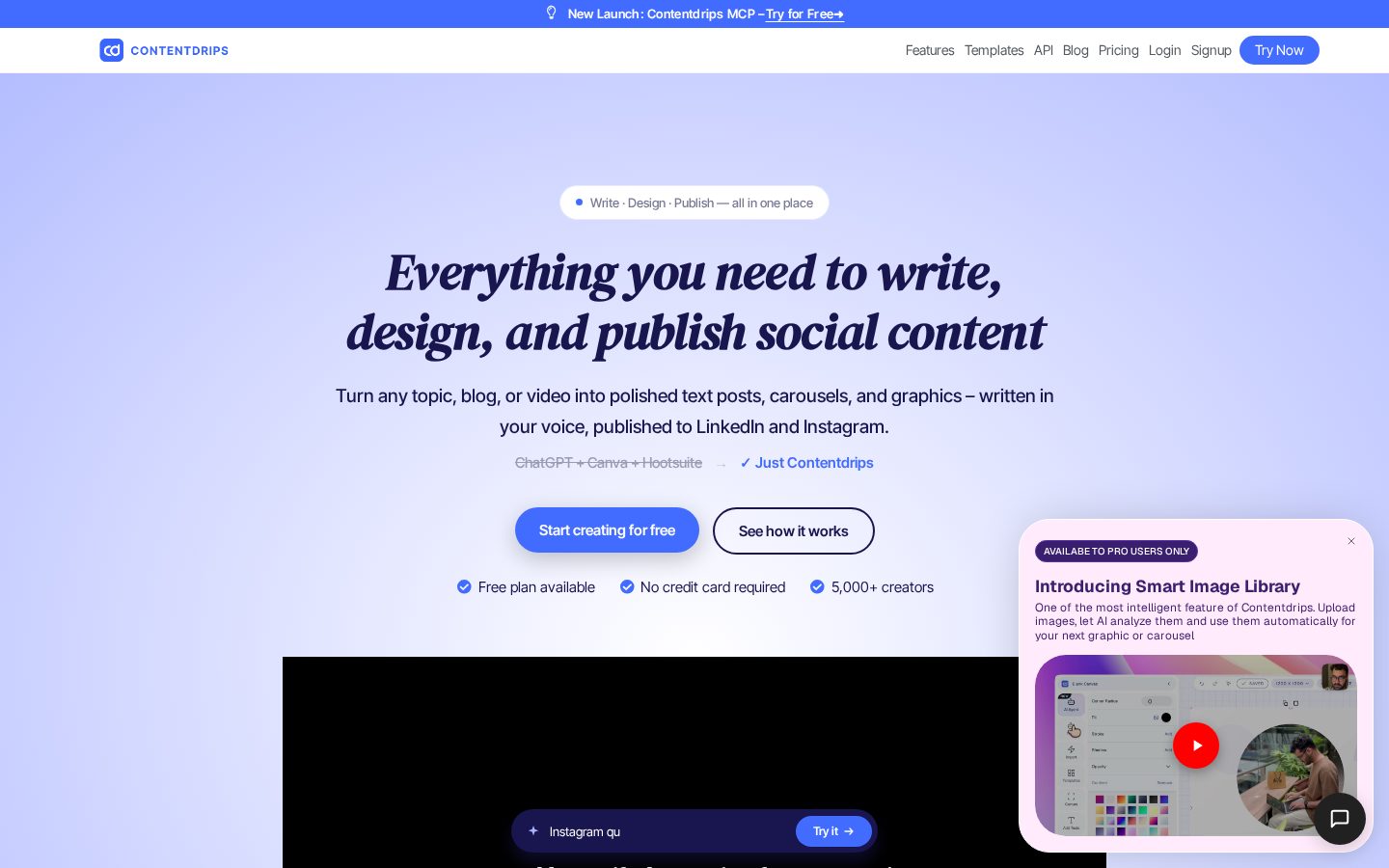 Contentdrips Design Agent Homepage