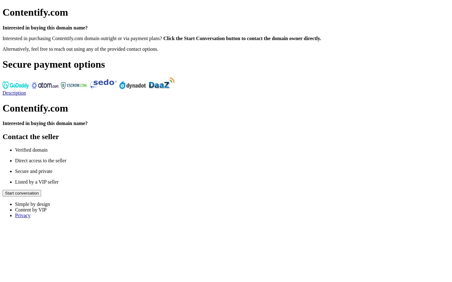 Contentify Homepage
