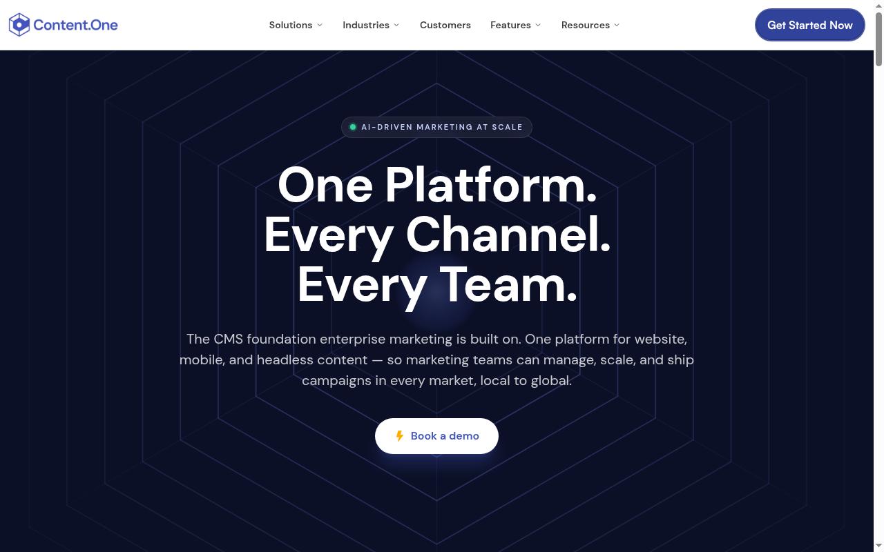 Content.One Homepage