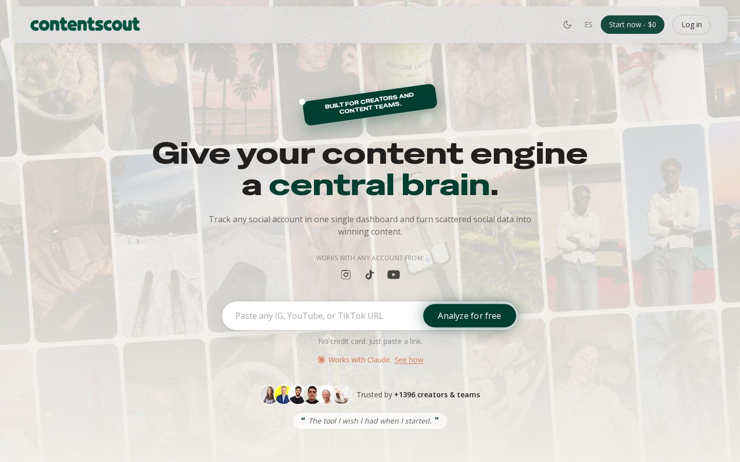 ContentScout Homepage