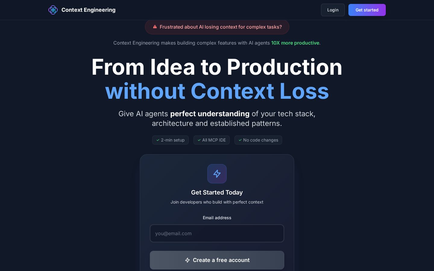 Context Engineer MCP Homepage