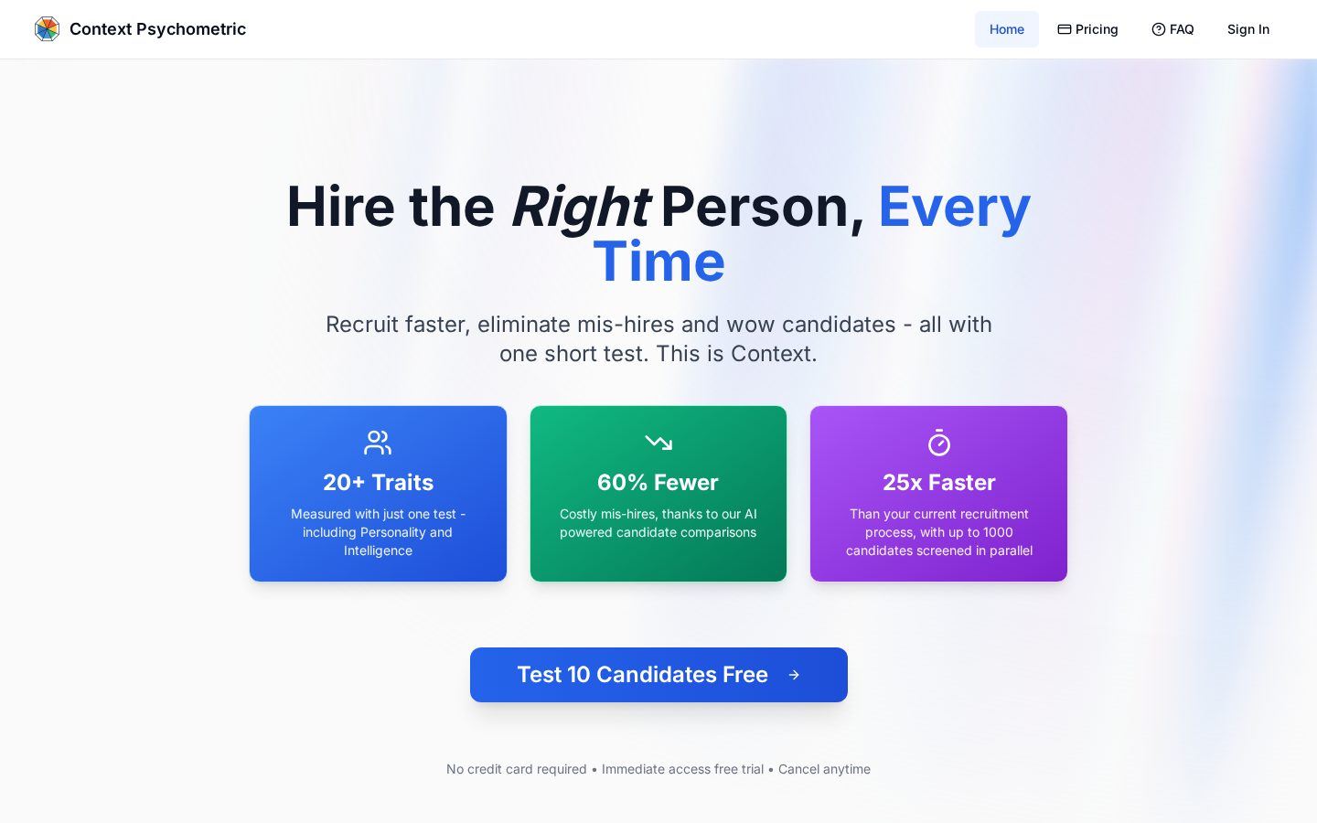 Context Psychometric Homepage