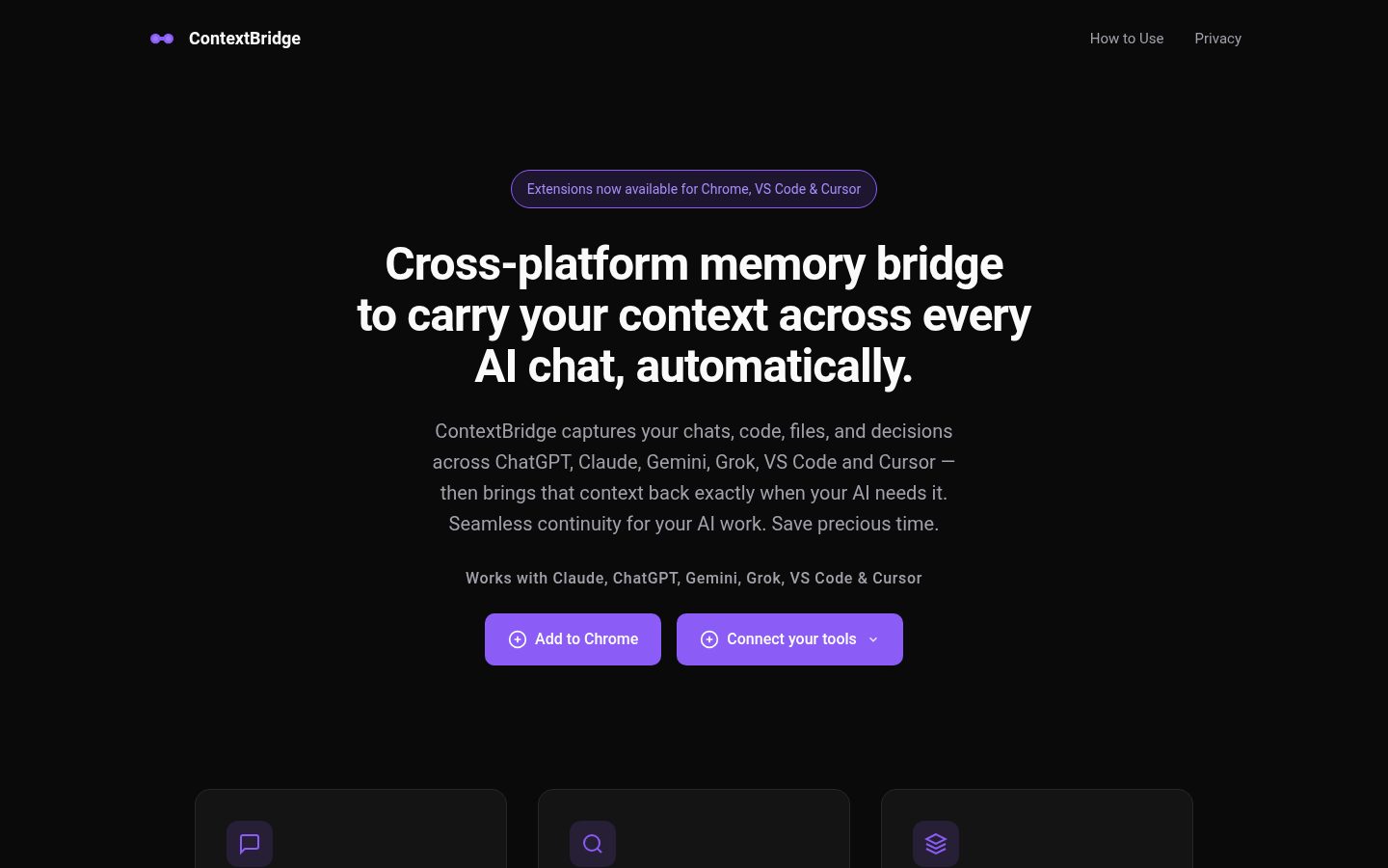 ContextBridge Homepage