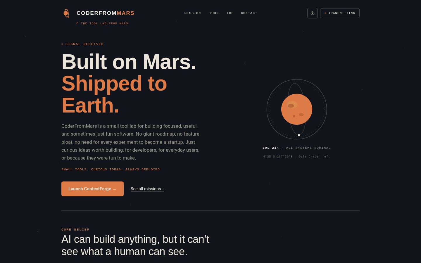 ContextForge → AI Coding Context Homepage