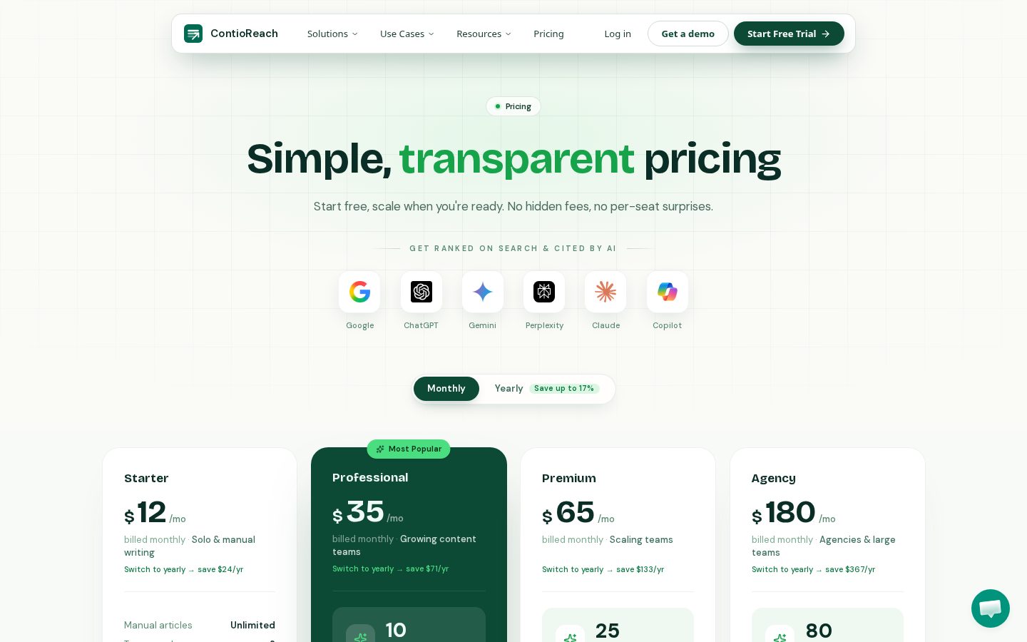 contioreach Pricing