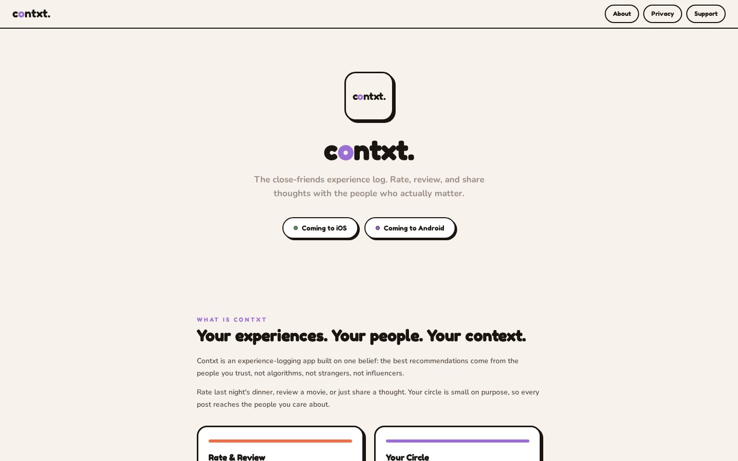 Contxt Homepage