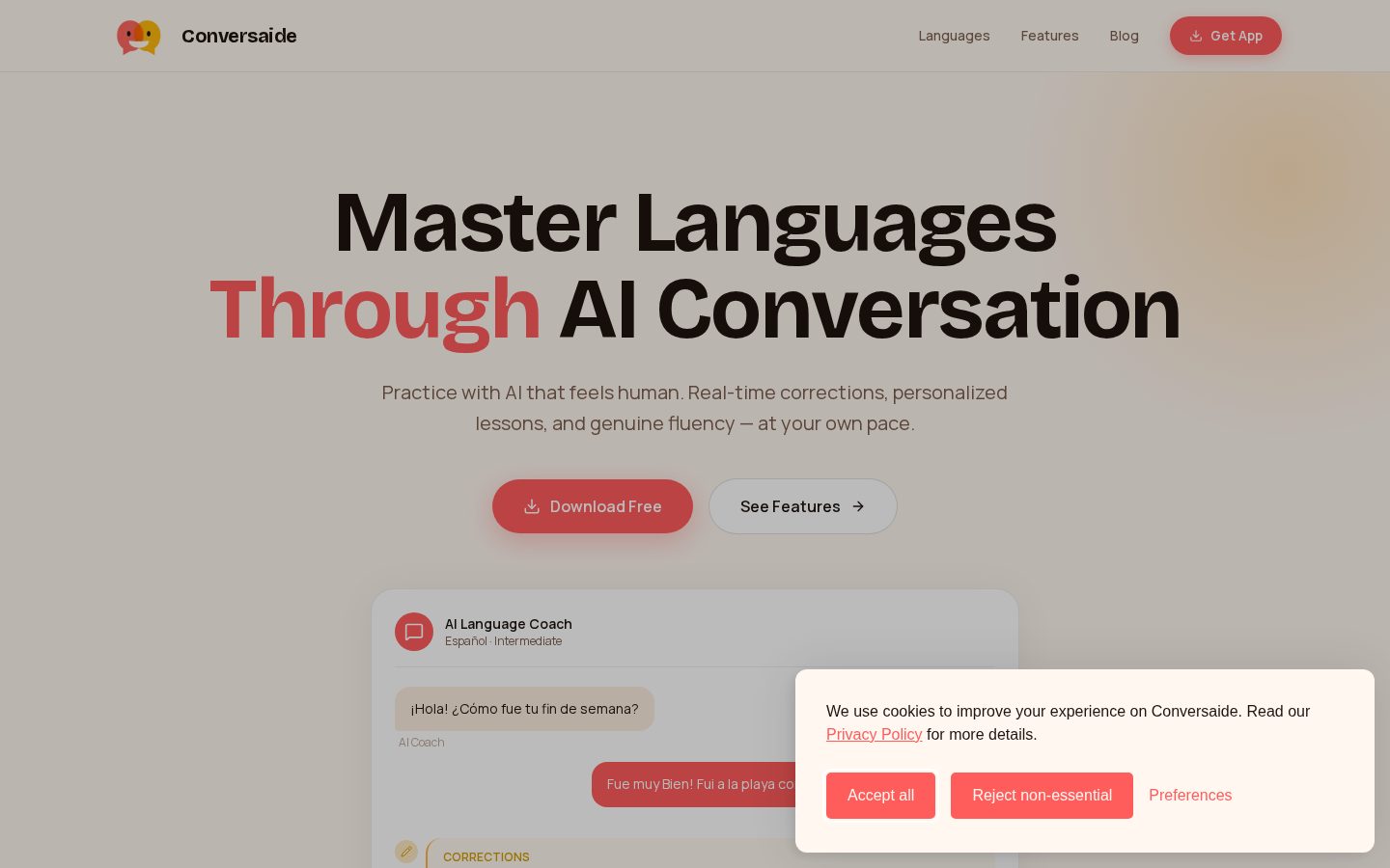 Conversaide Homepage