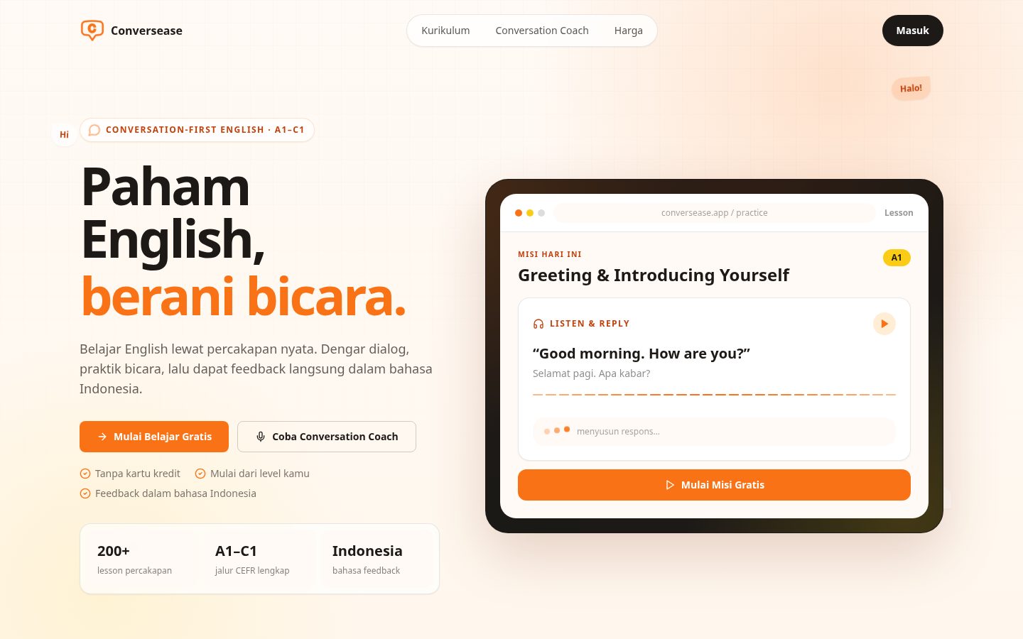 Conversease Homepage