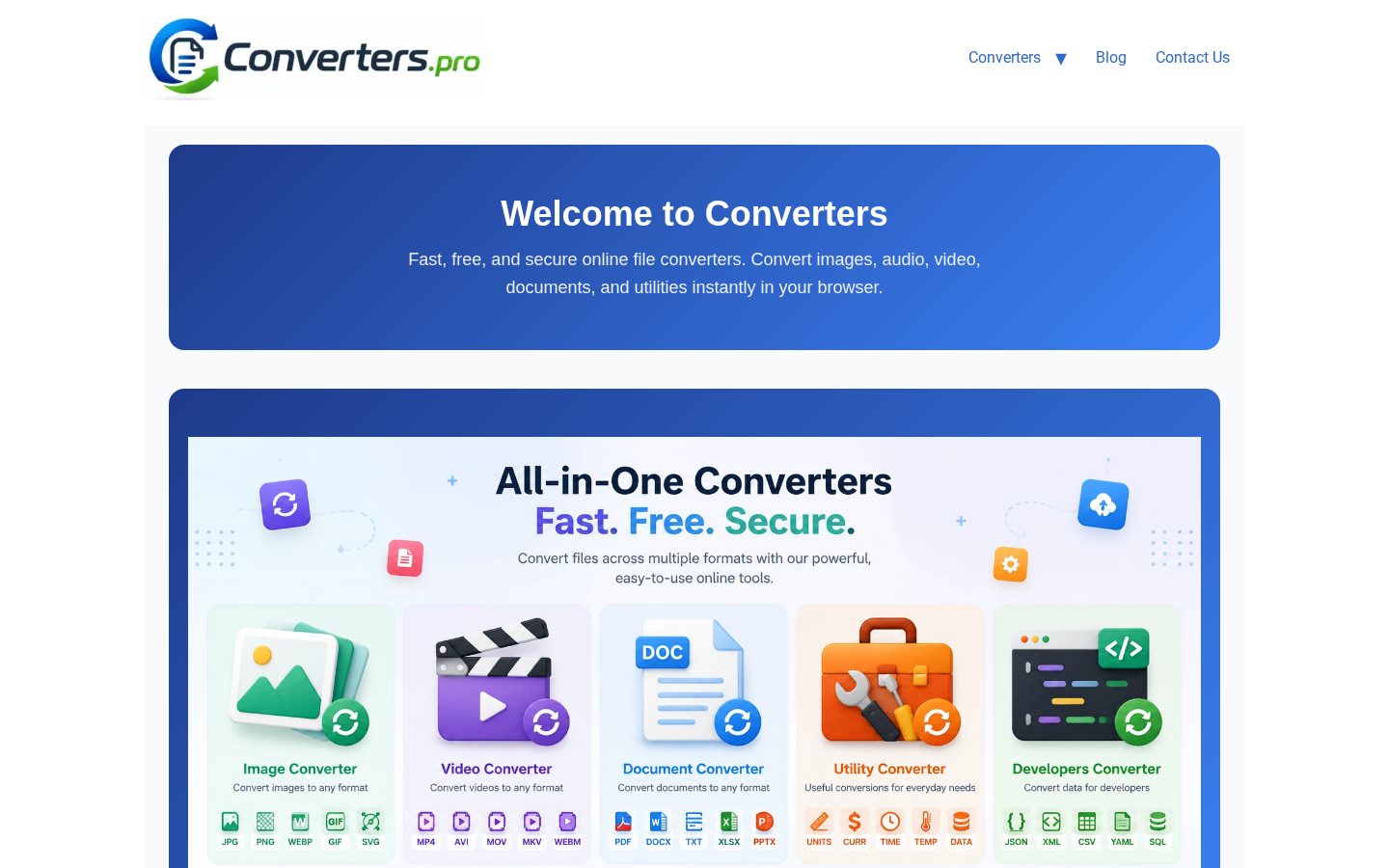 converters.pro Homepage
