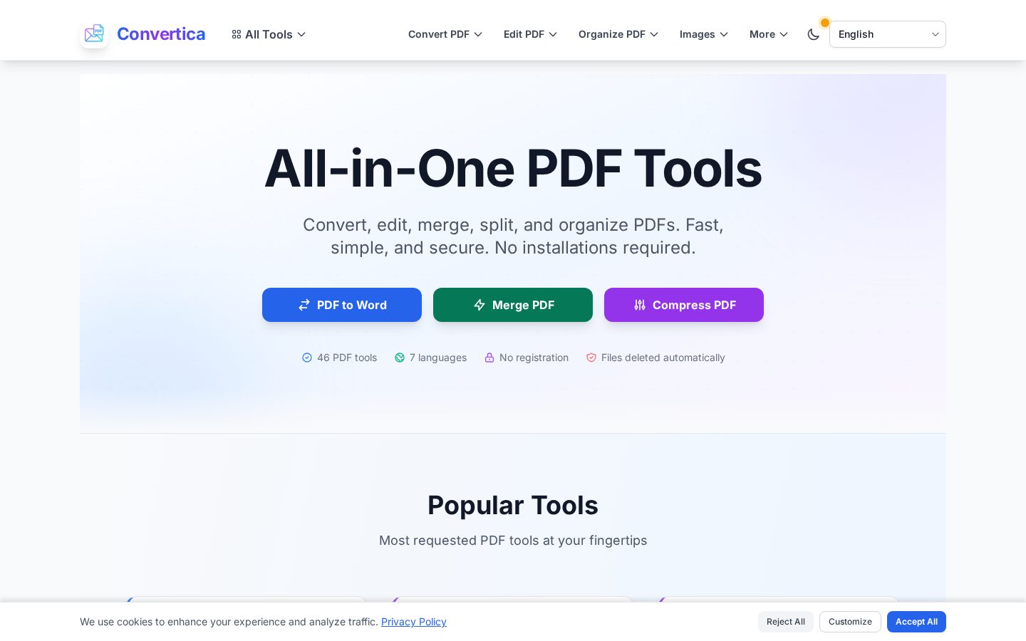 Convertica Homepage
