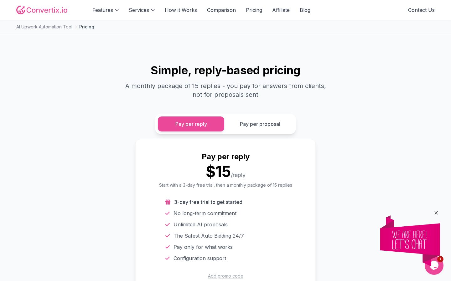 Convertix Pricing