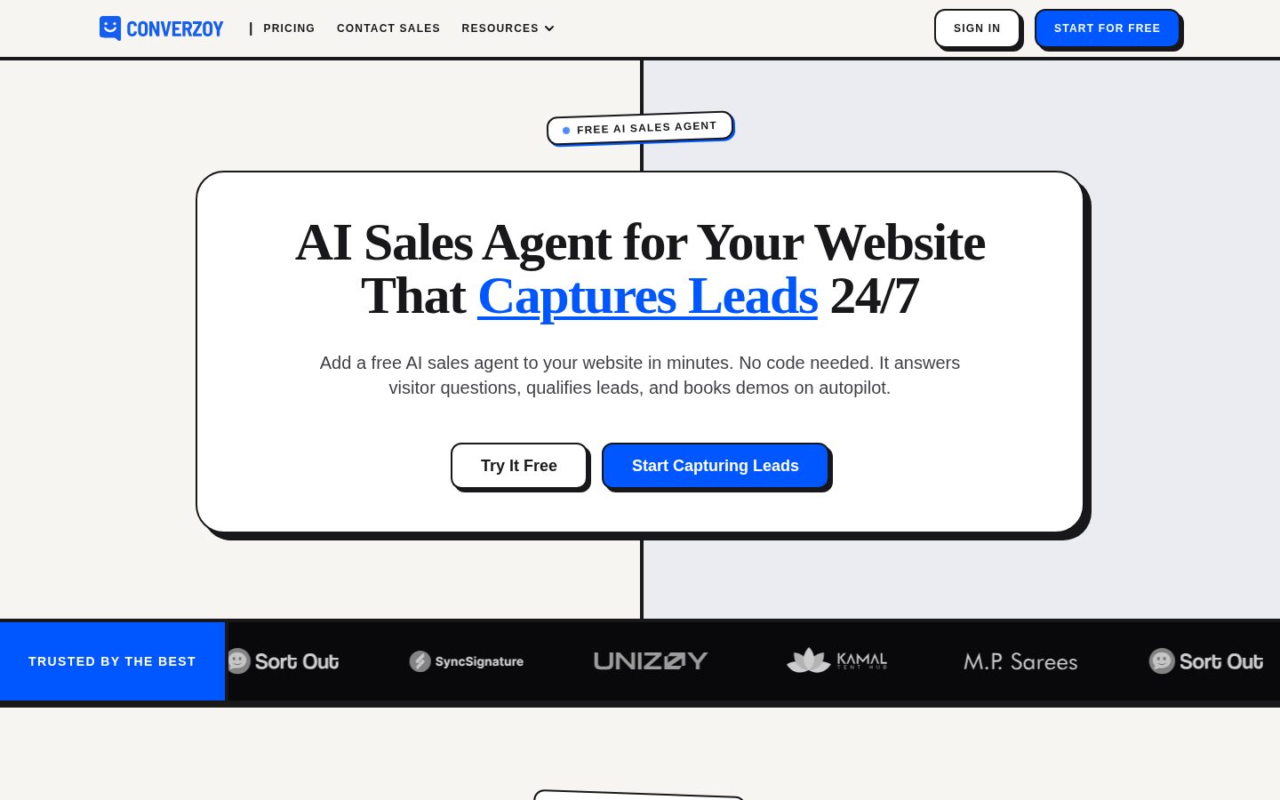 Converzoy Homepage