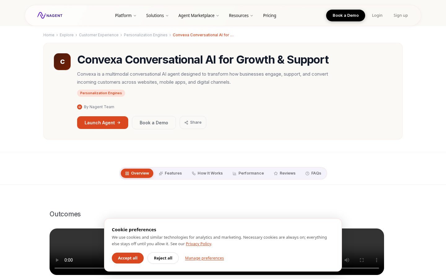 Convexa – Conversational AI for Growth Support Homepage