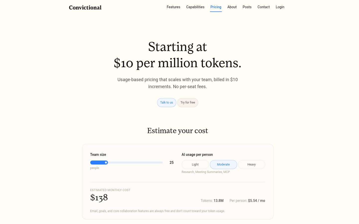 Convictional Pricing