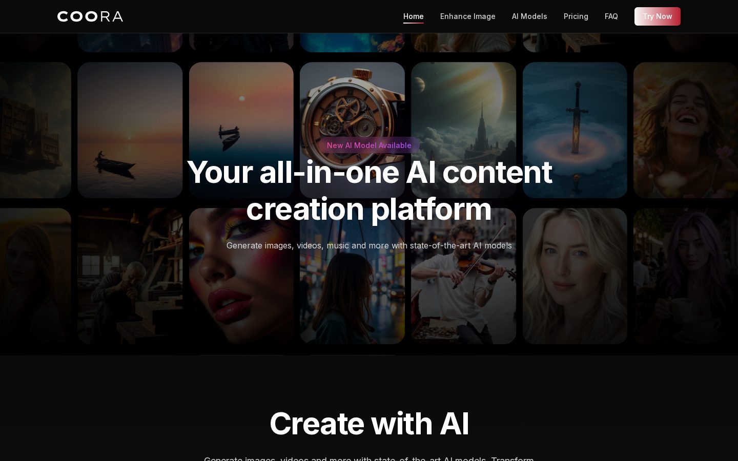 Coora AI Homepage