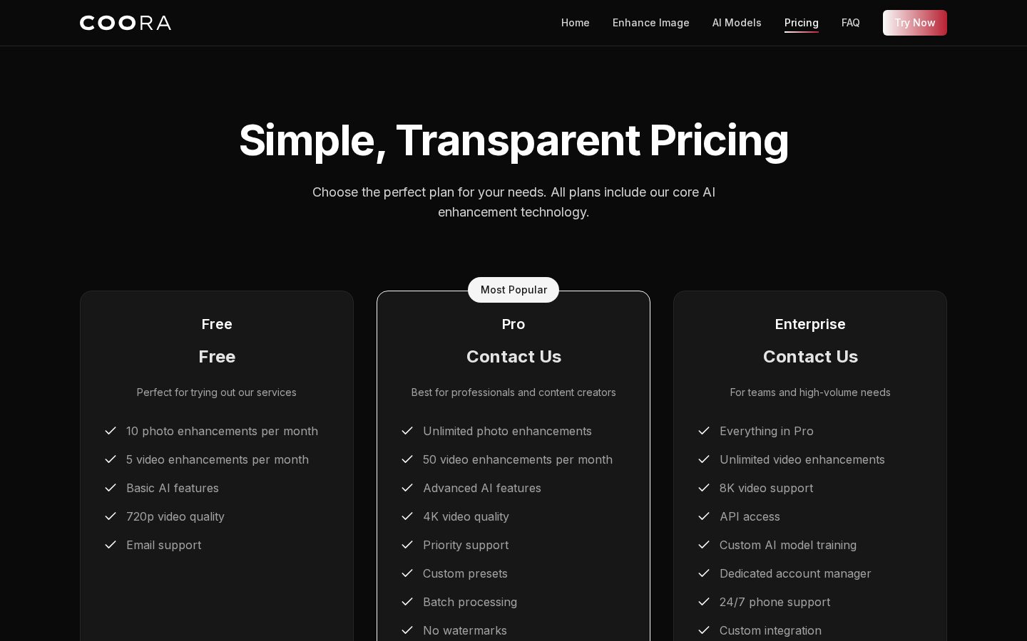 Coora AI Pricing