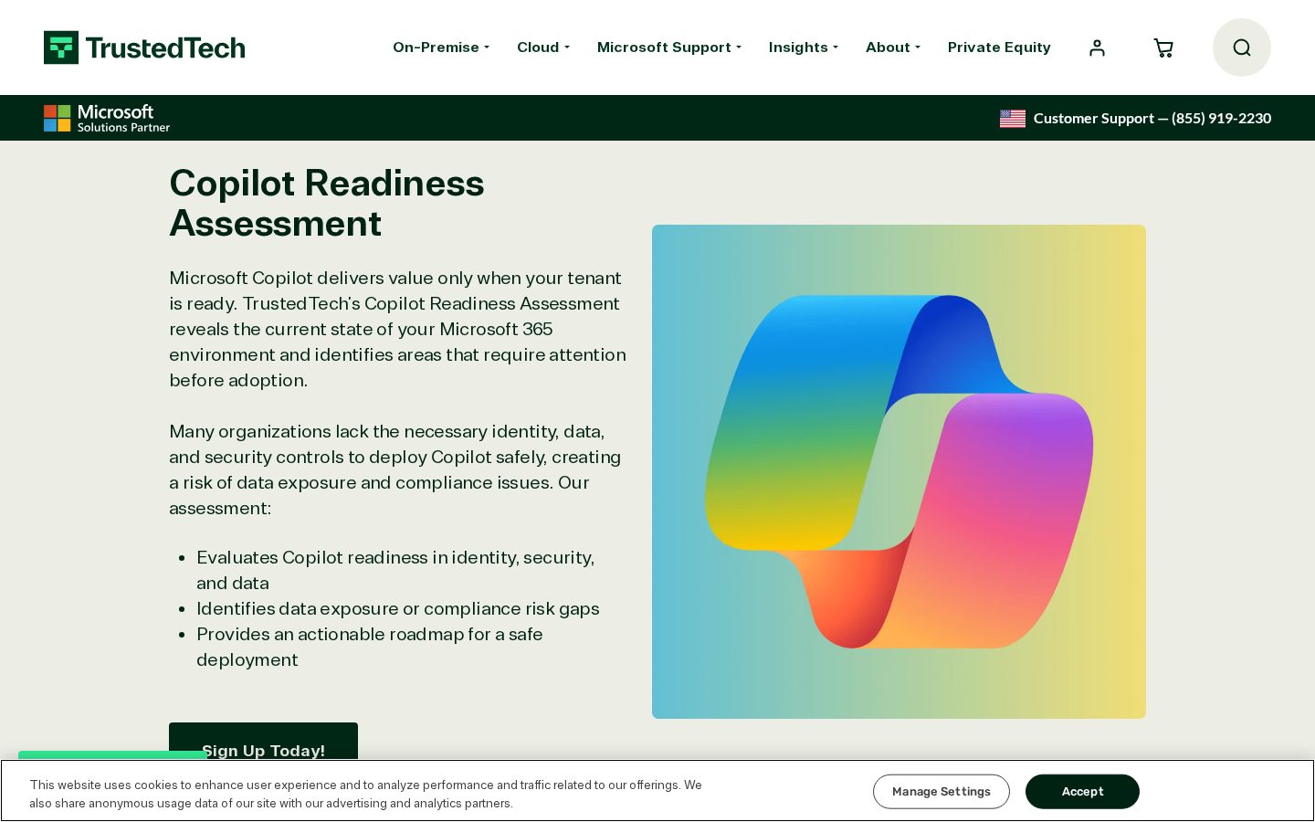 Copilot Readiness Assessment Homepage