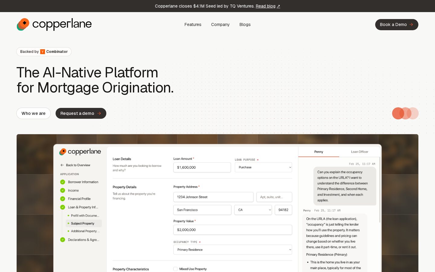 Copperlane Homepage