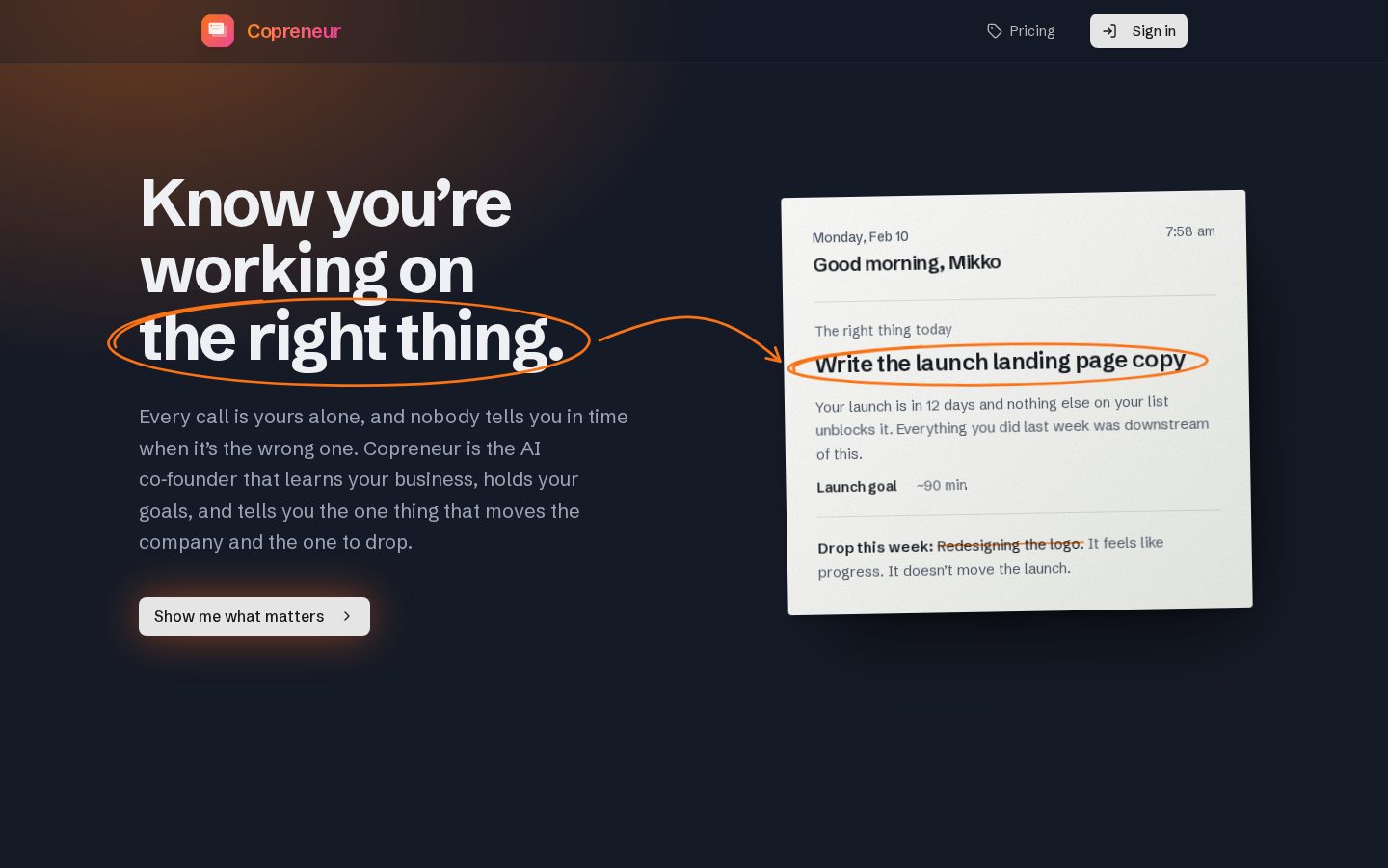 Copreneur Homepage