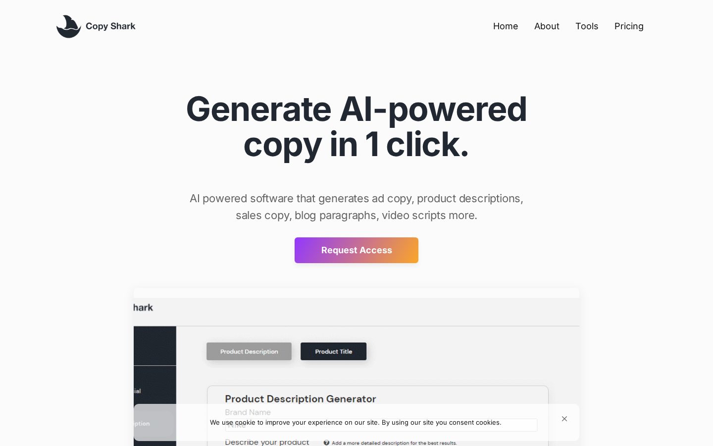 Copy Shark Homepage