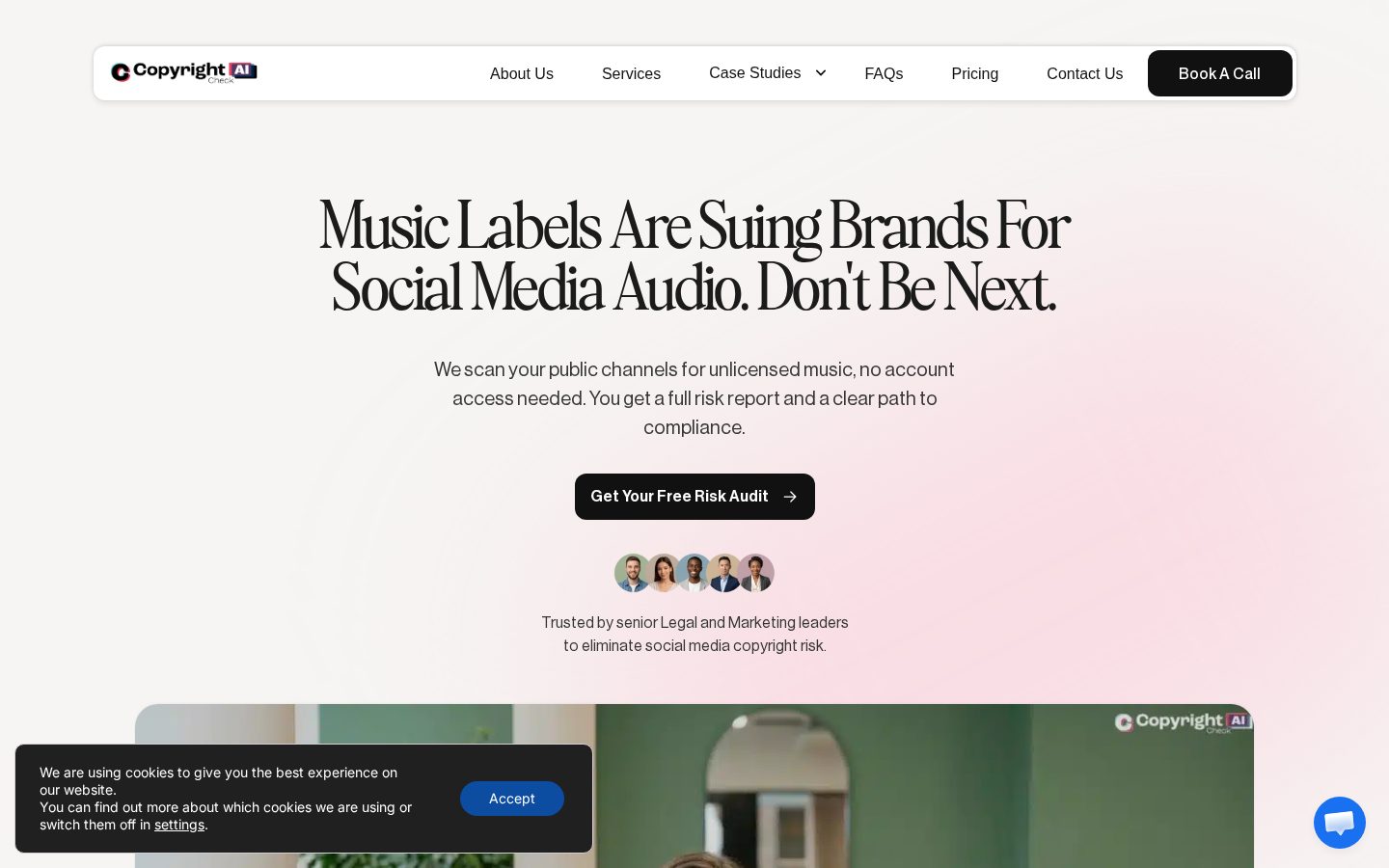 Copyright Check AI Homepage