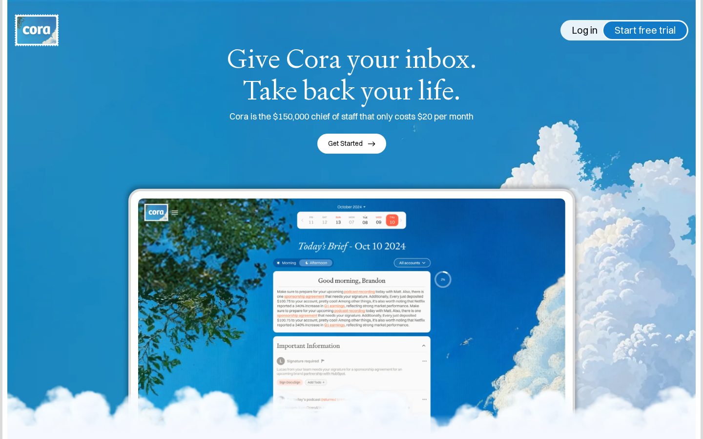 Cora Homepage