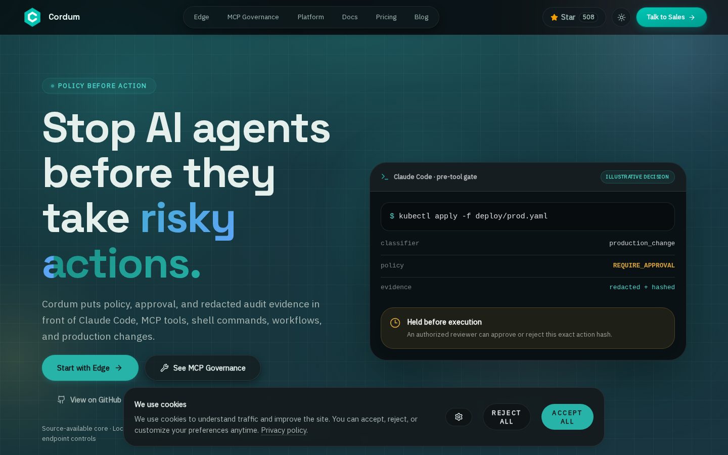 Cordum Homepage