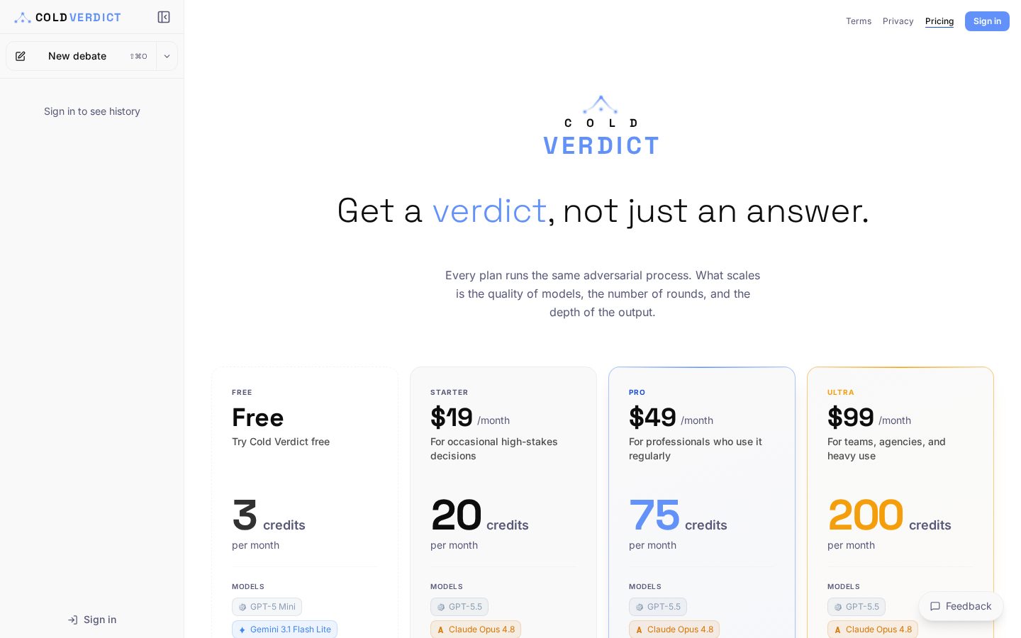 CordVerdict Pricing