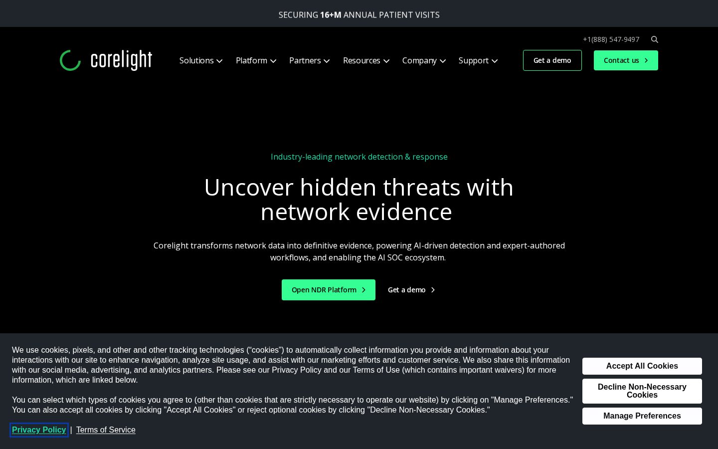 Corelight Homepage