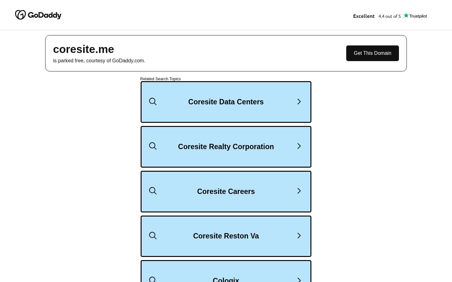 Coresite Homepage